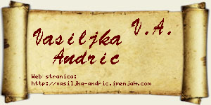 Vasiljka Andrić vizit kartica